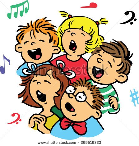 sunday school sing a song clipart black and white 20