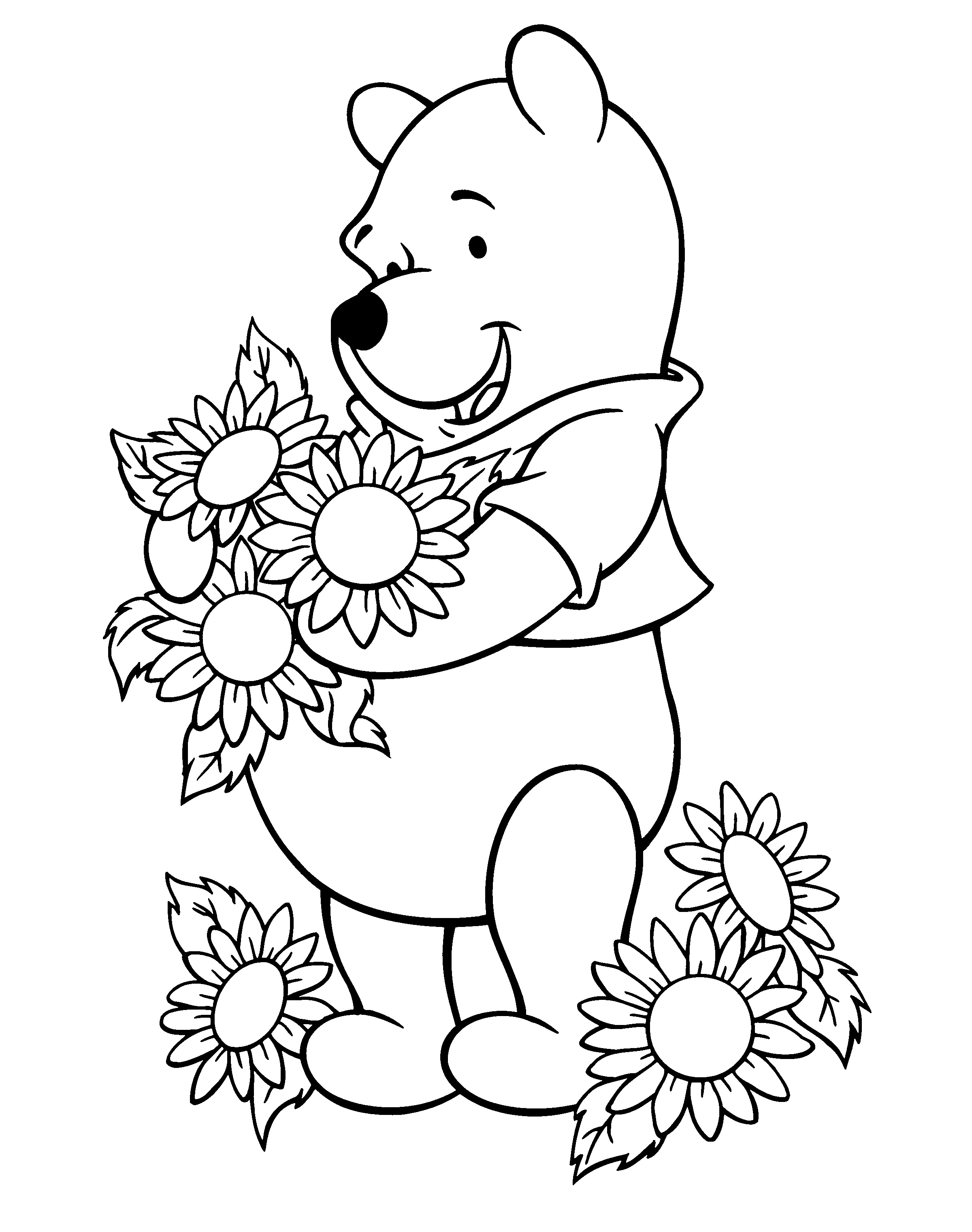 Sunflowers Clipart To Color Clipground