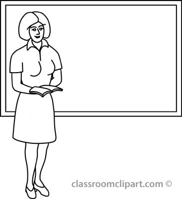 teacher clipart outline chalkboard near classroom teaching clipground writing cliparts