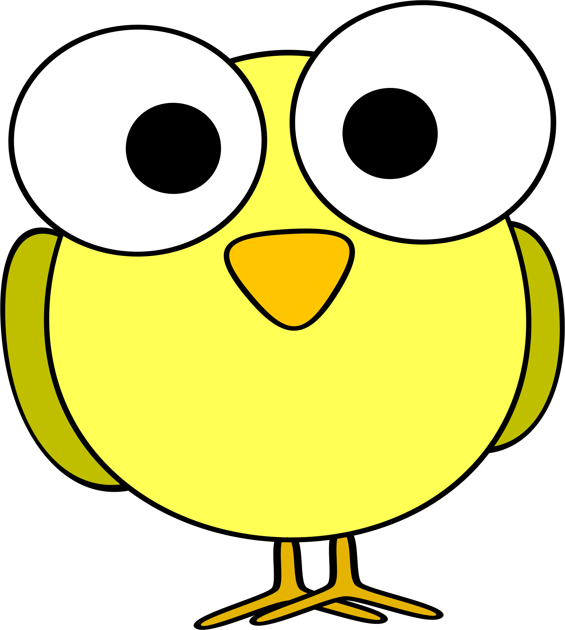 The bird and the big eyes clipart - Clipground