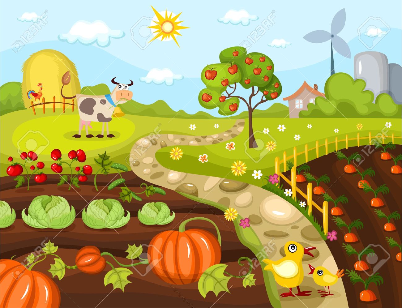 The garden farm clipart - Clipground