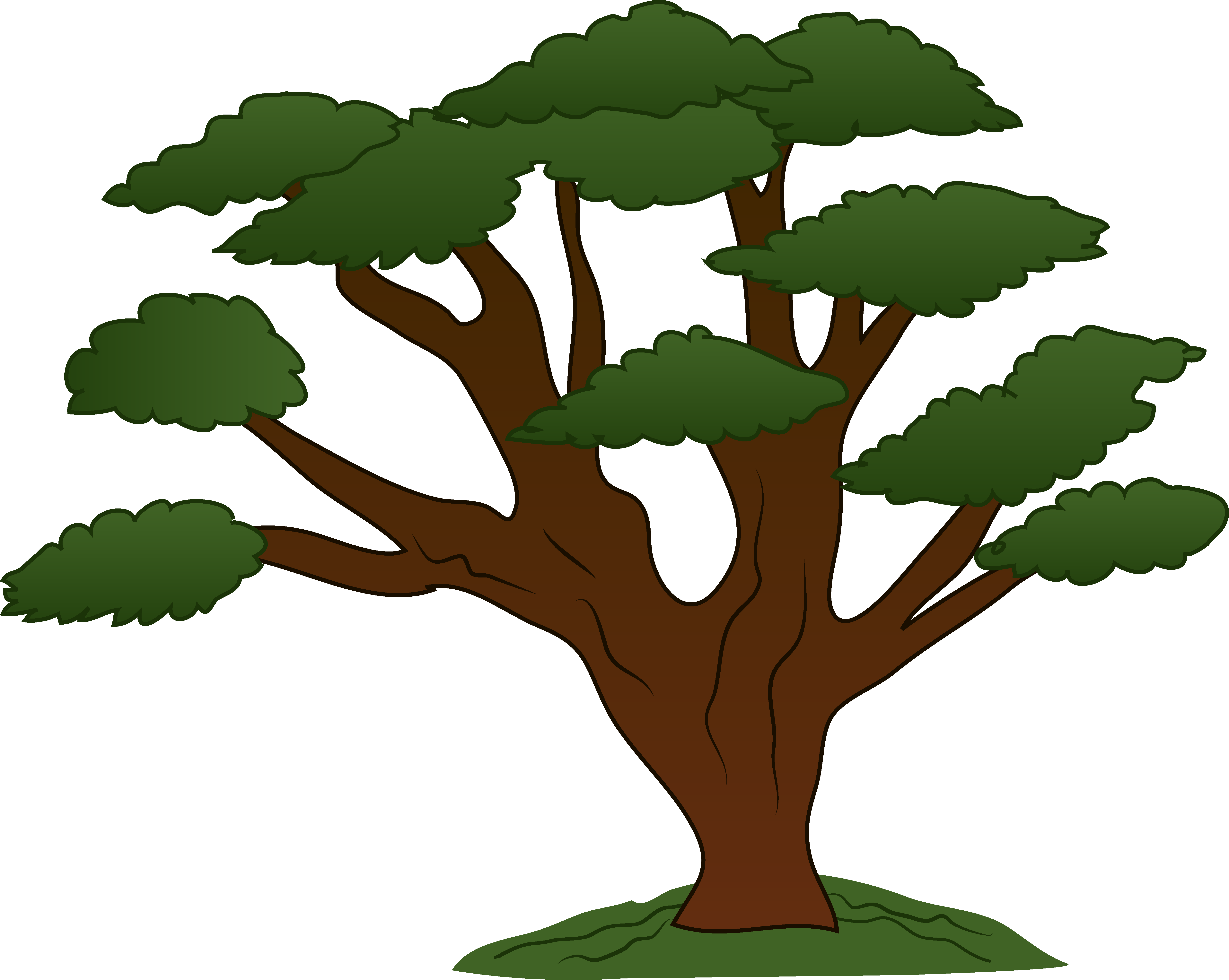 free cartoon tree clipart - Clipground