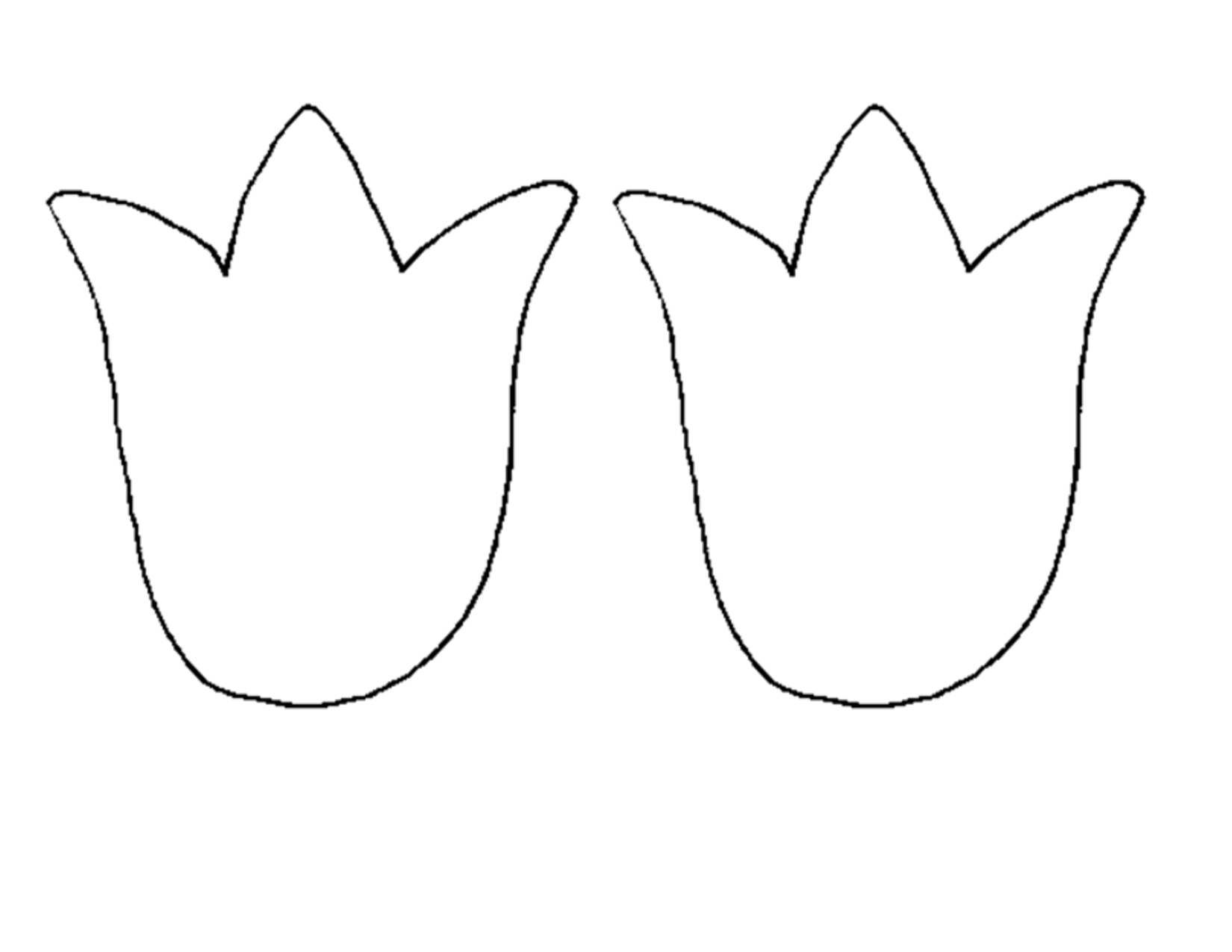 Tulip Outline Clipart Clipground
