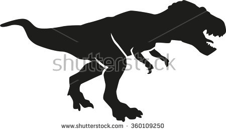 tyrannosaurus clipart silhouette - Clipground