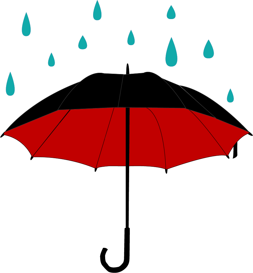 umbrella with rain clipart - Clipground