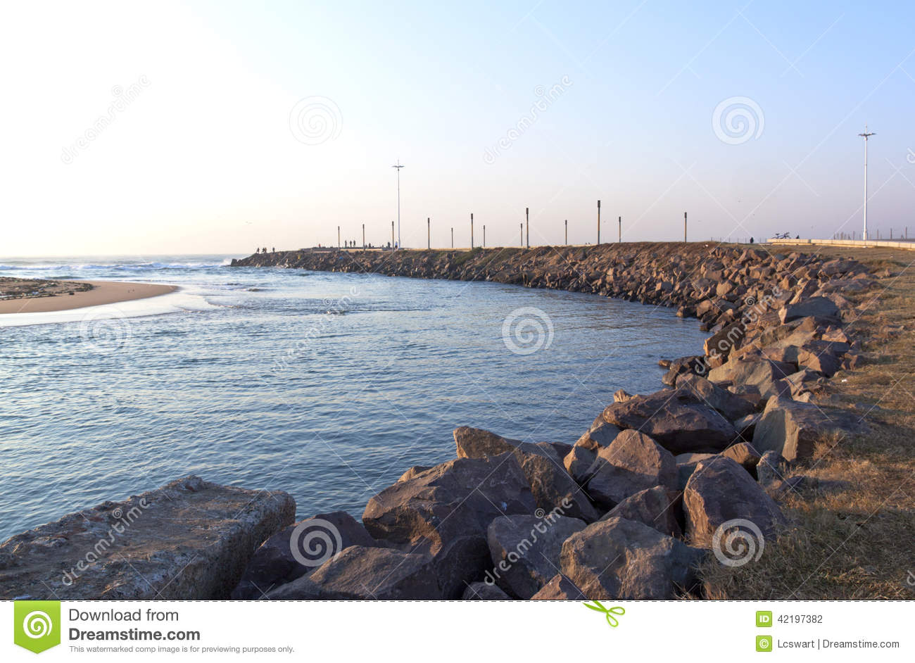 Mouth Of Umgeni River Known As Blue Lagoon Stock Photo. Mouth Of Umgeni River Known As Blue Lagoon Stock Photo.