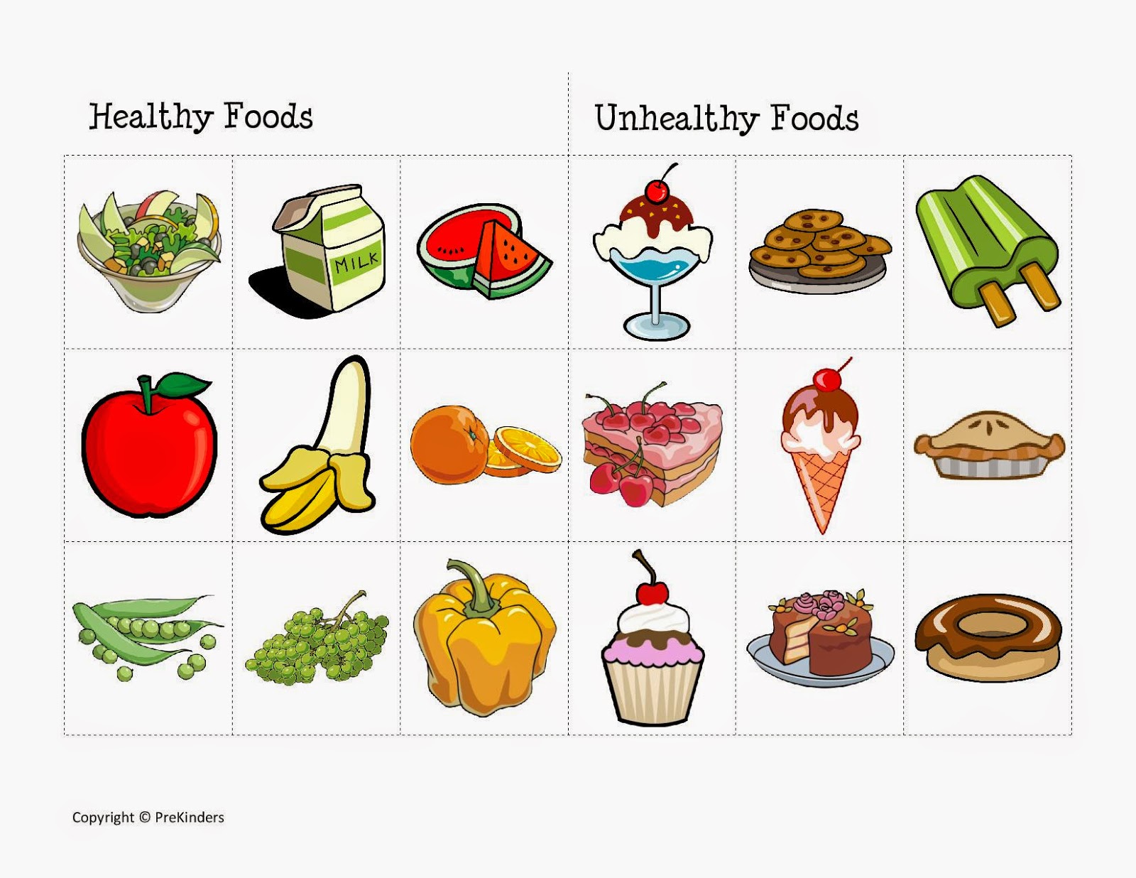 unhealthy food for kids clipart - Clipground