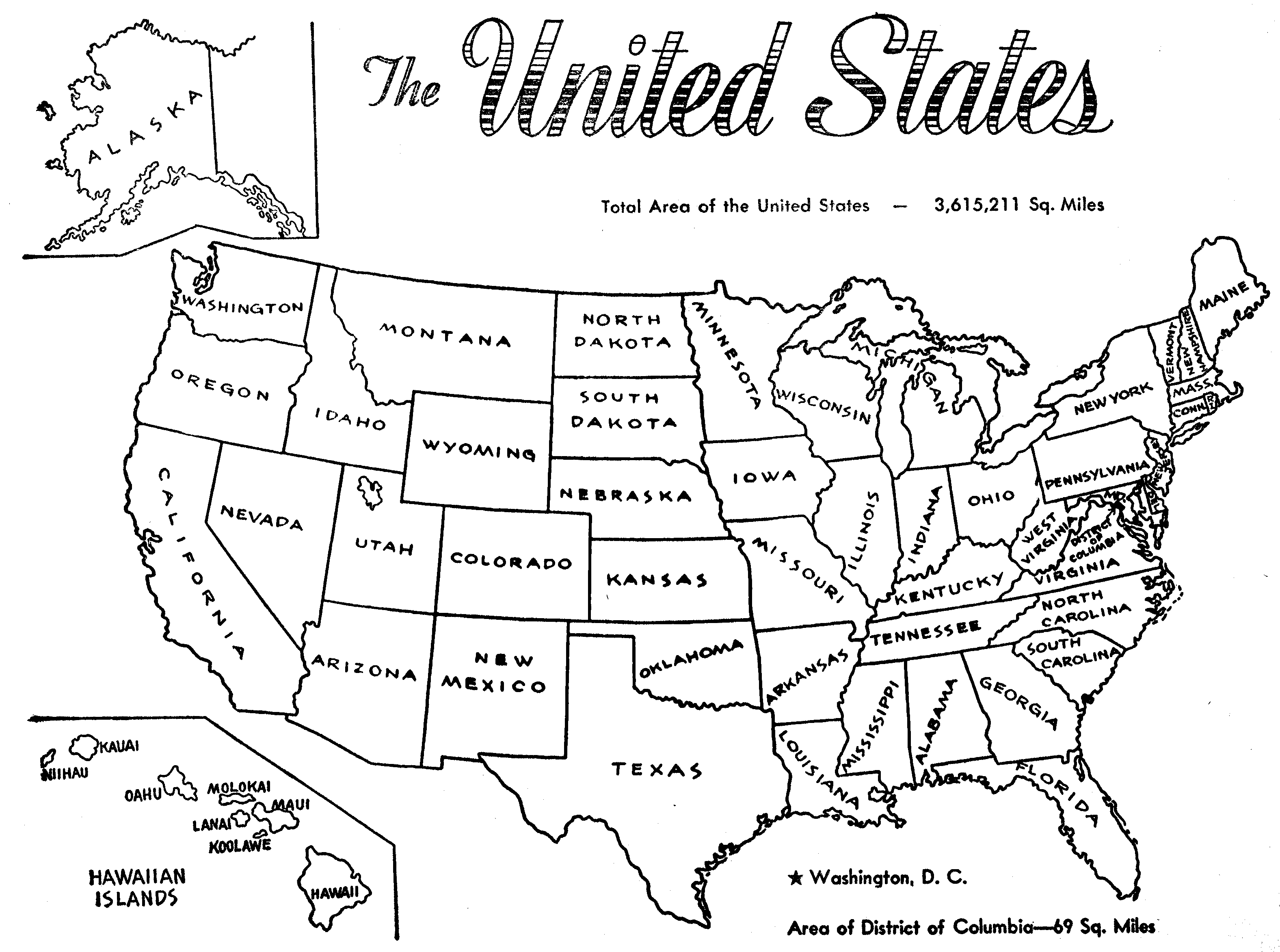 Us Map Clipart Black And White Clipground