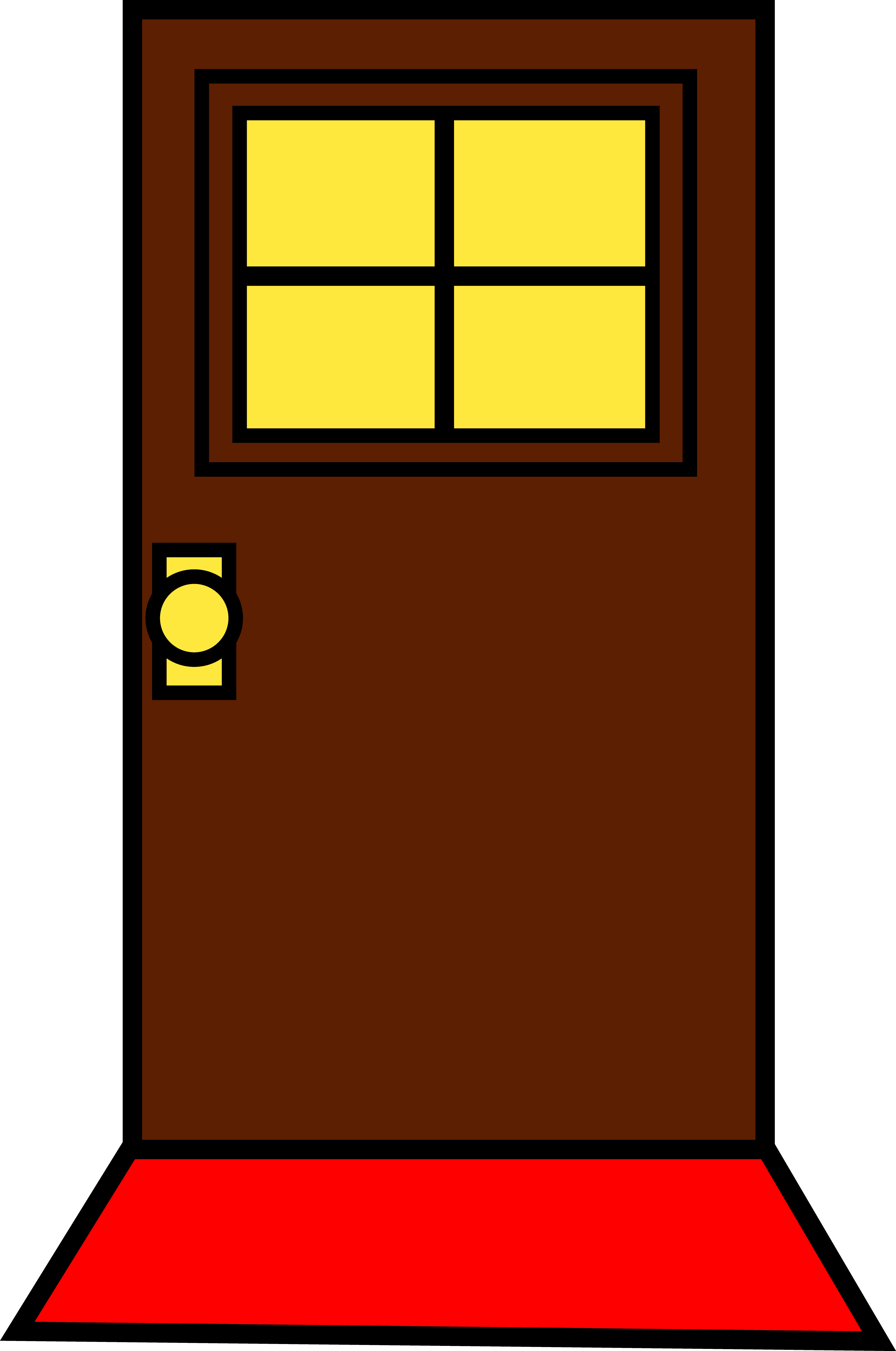 Brown door clipart - Clipground