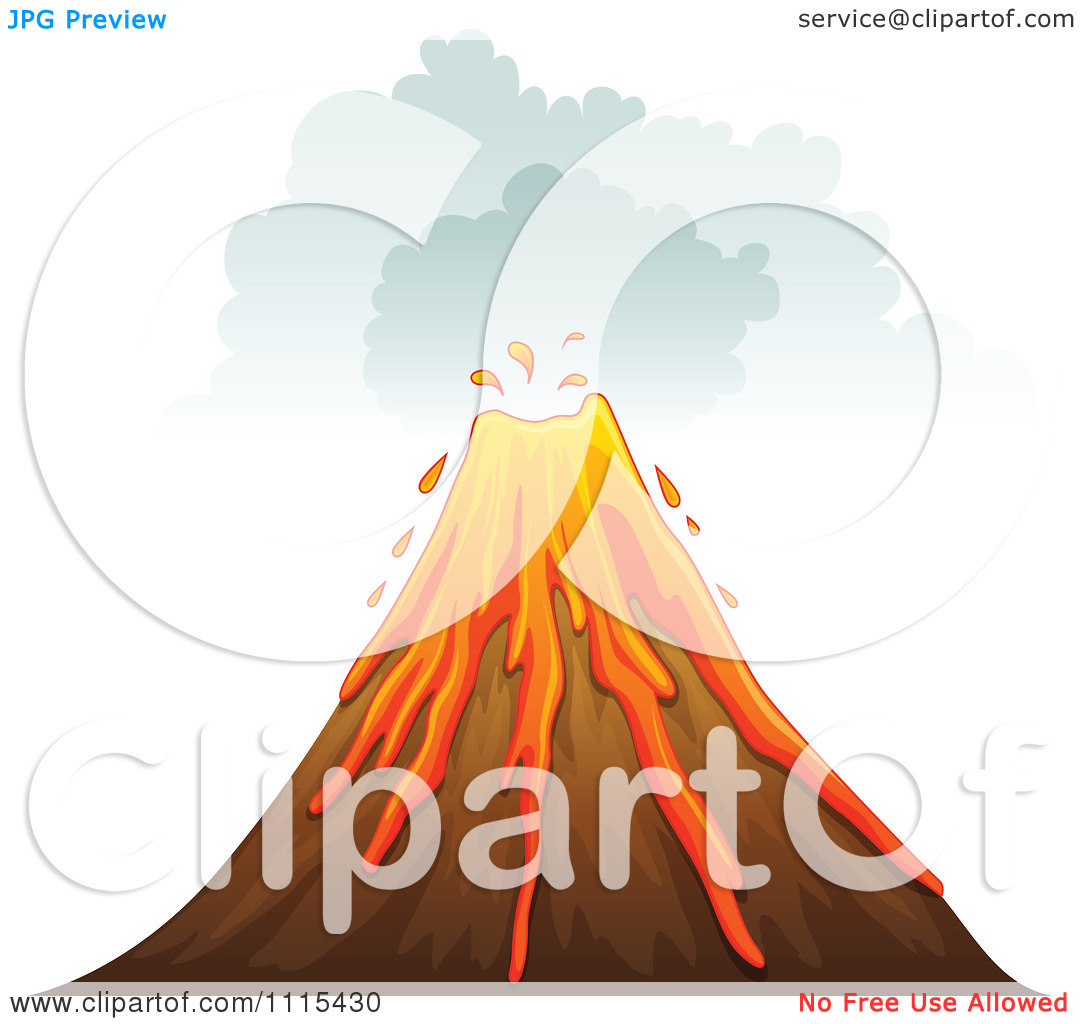 clipart of volcano - photo #34