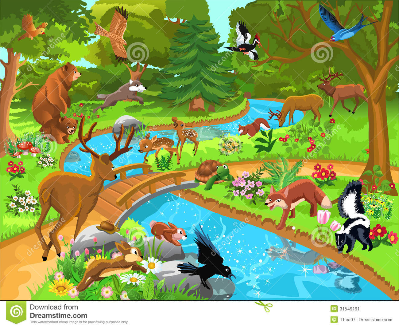 Water forest clipart - Clipground