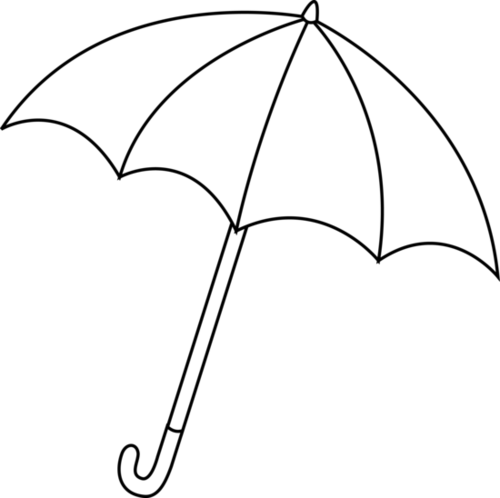clipart umbrella black and white - photo #21