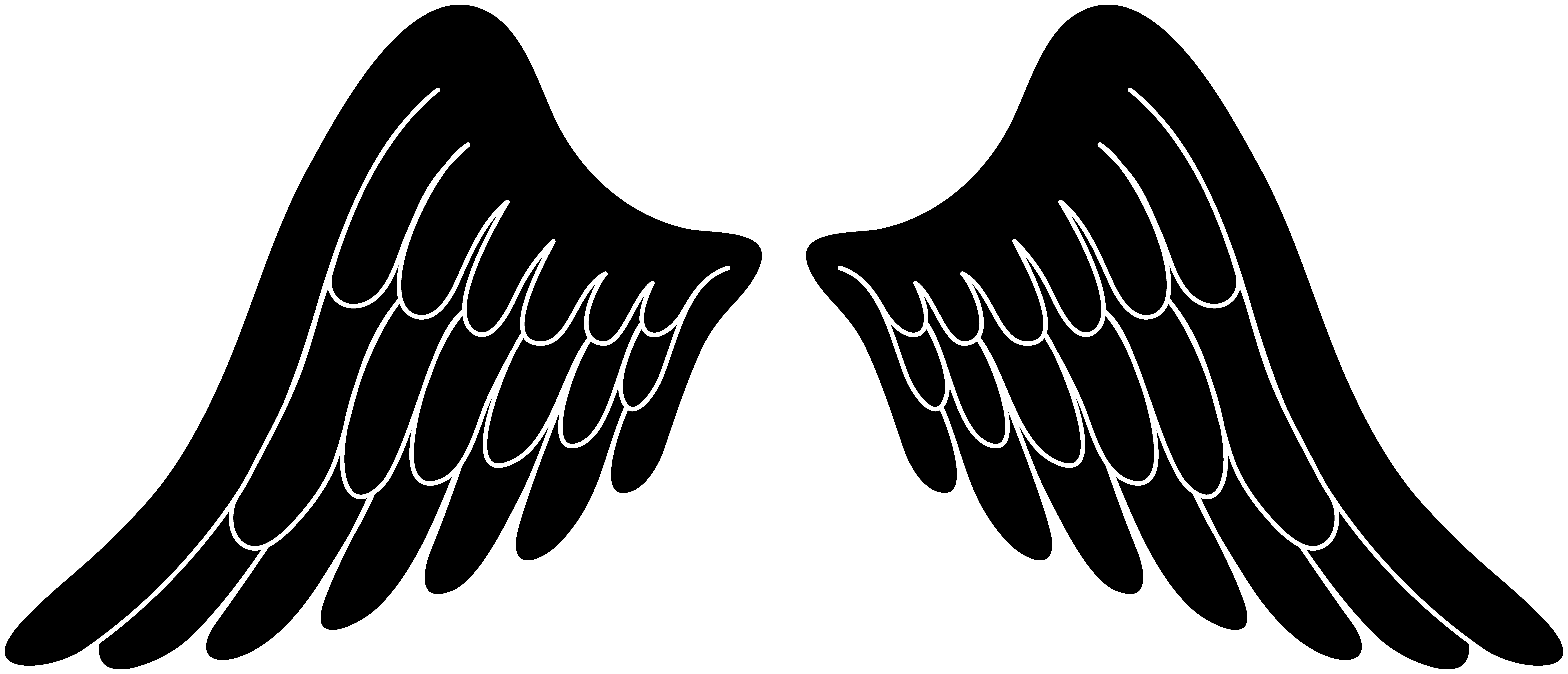 Black wings clipart - Clipground