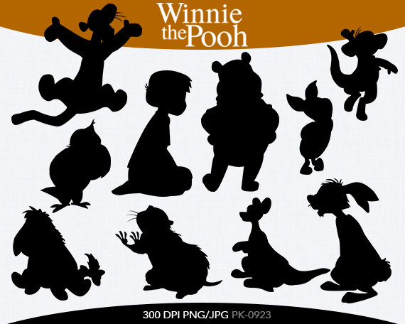 winnie the pooh silhouette clipart 2