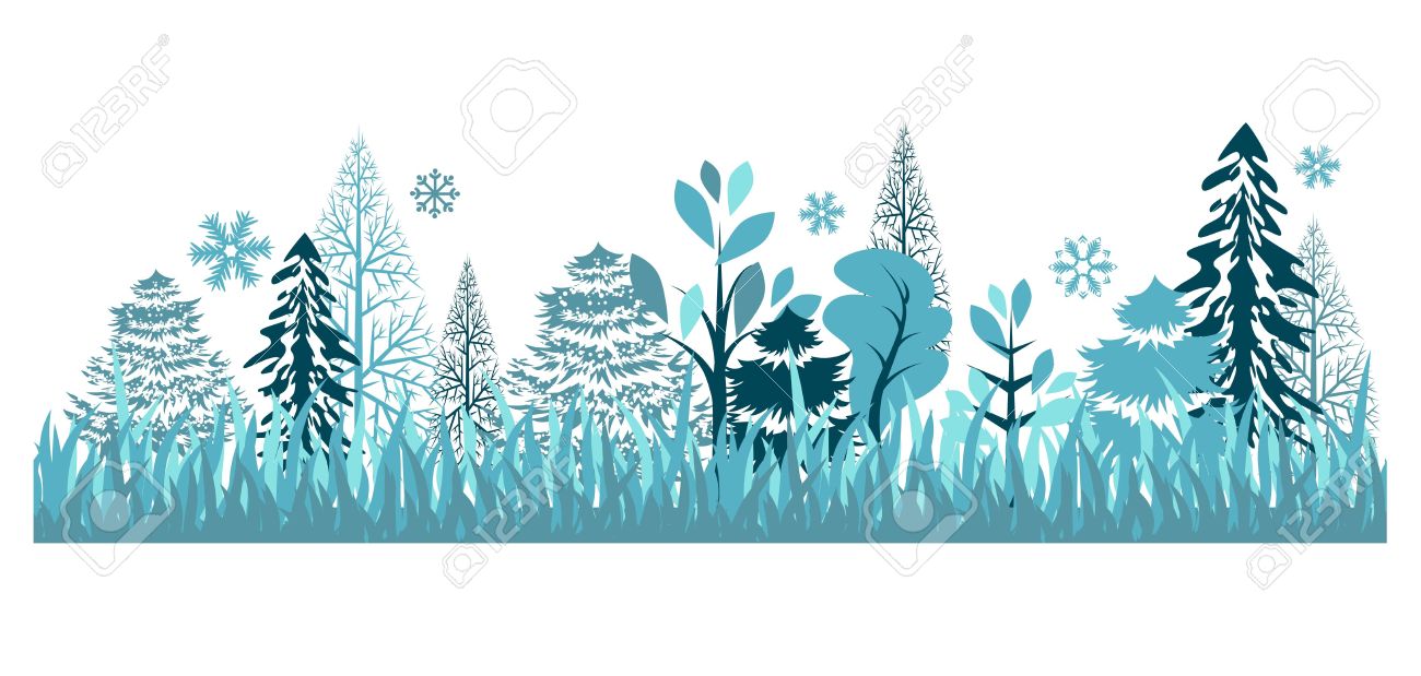 snowy forest clipart - photo #38