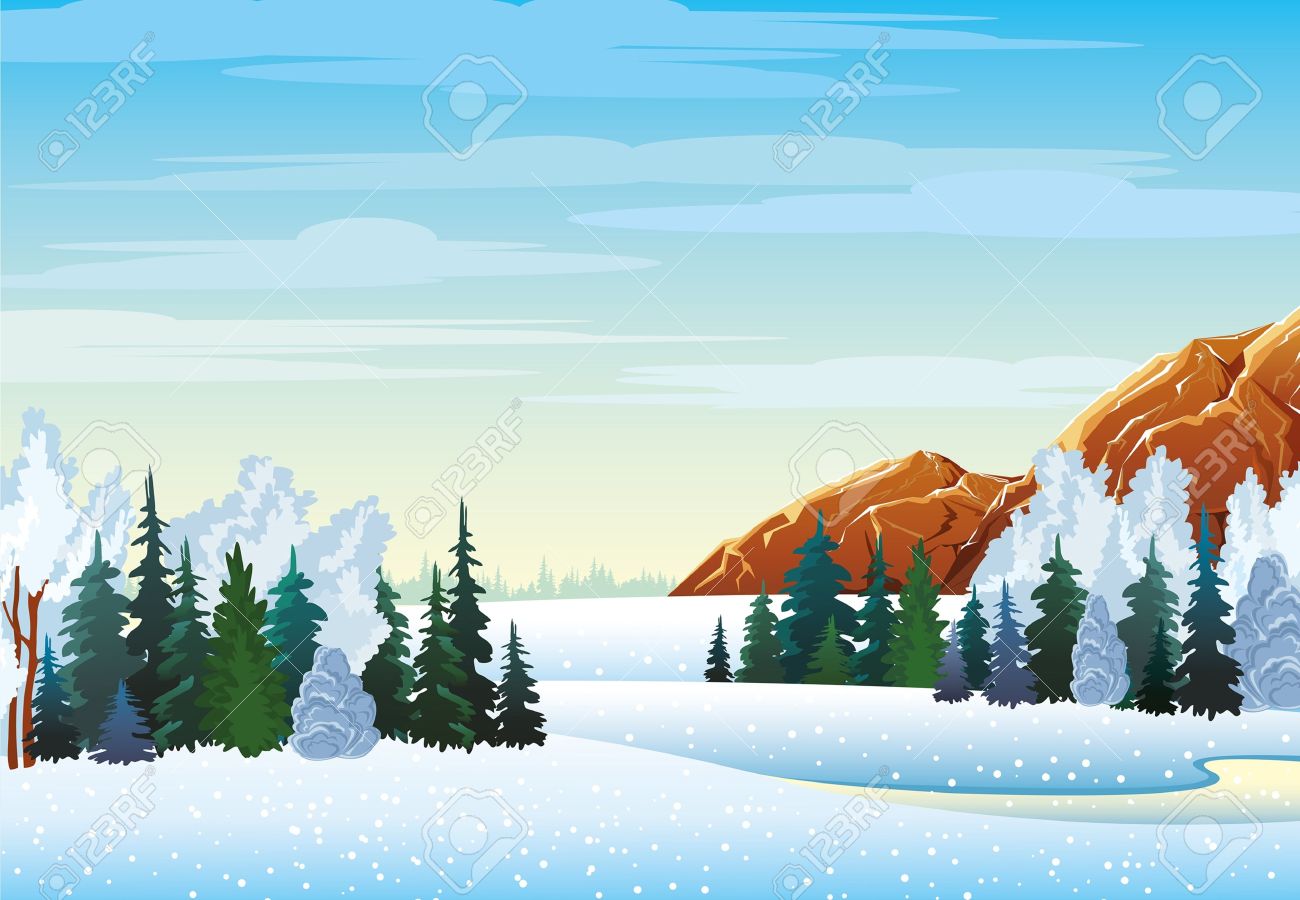 winter landscape clipart - photo #6