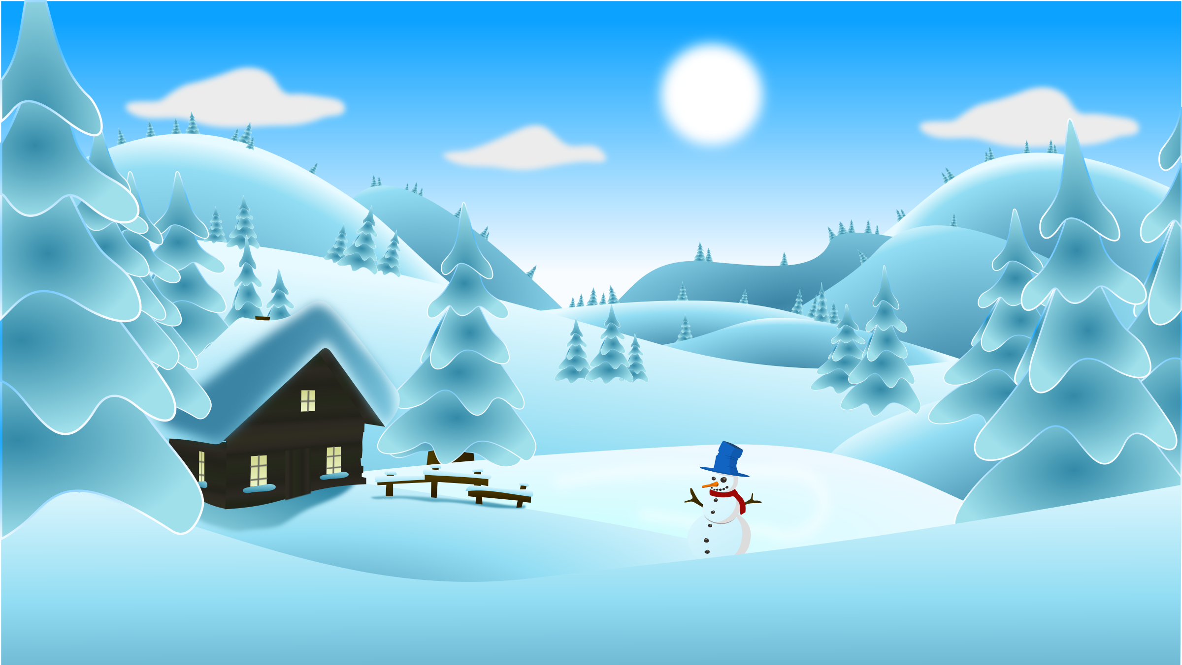 Icy landscape clipart - Clipground