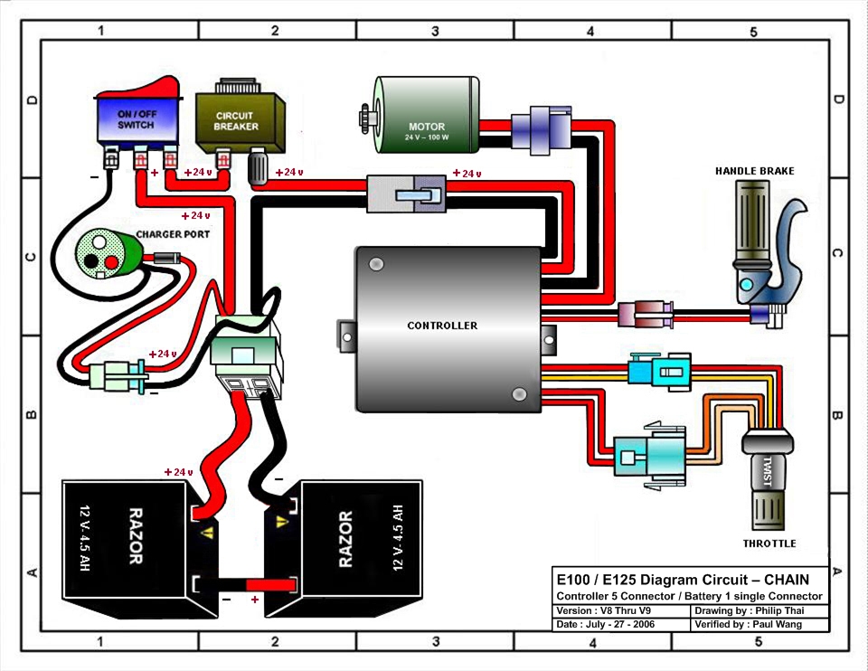 Electric Scooter Electricasl Schematic Diagram