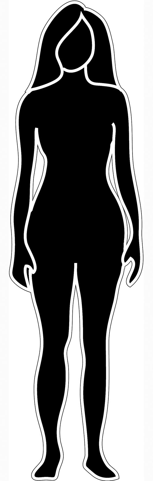 Free Clipart Girl Body Outline Clipground