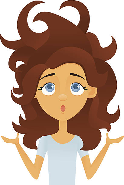 woman with messy hair vector clipart - Clipground