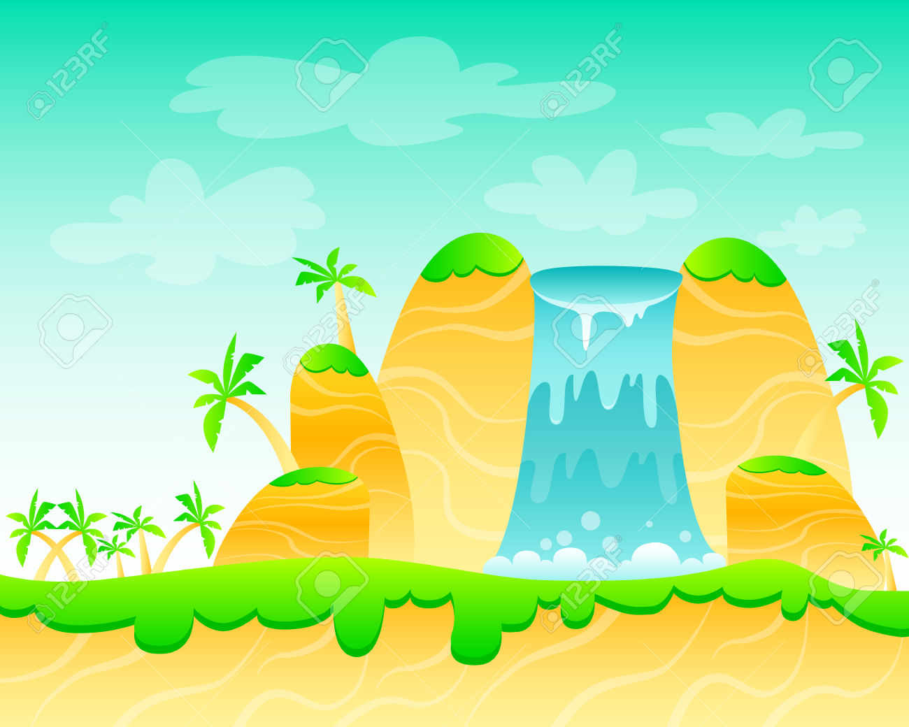 free clipart images waterfalls - photo #43