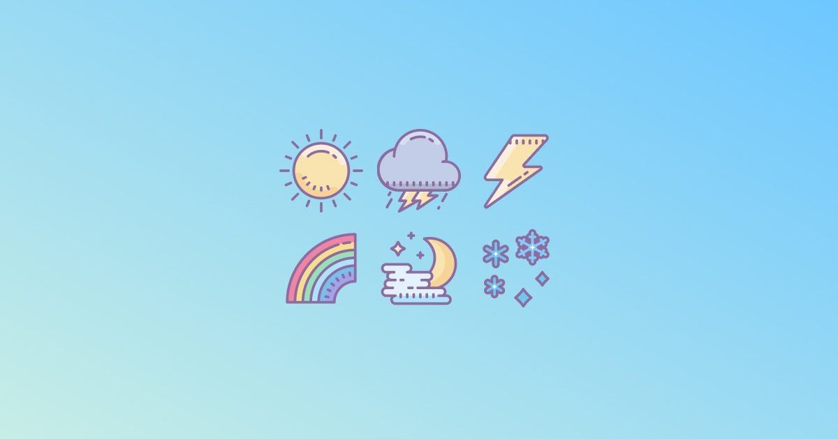 Come Rain or Shine: 20 Packs of Free Weather Clipart and Icons.