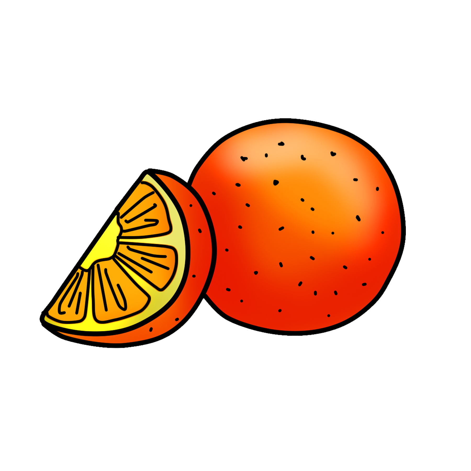 Orange Clipart Graphic PNG Download.