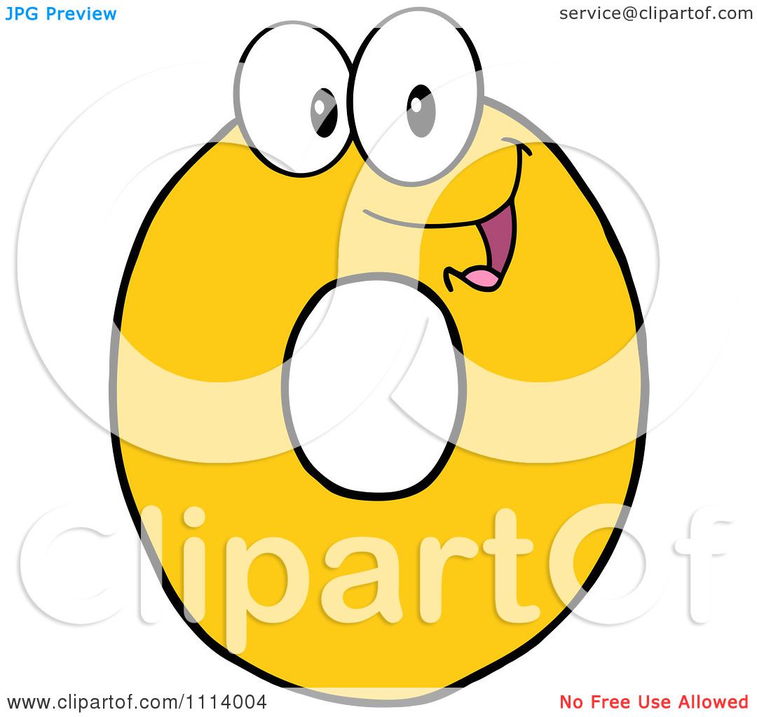 Clipart Yellow 0 Mascot.