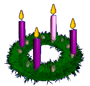 Animated Advent Wreath Clipart.