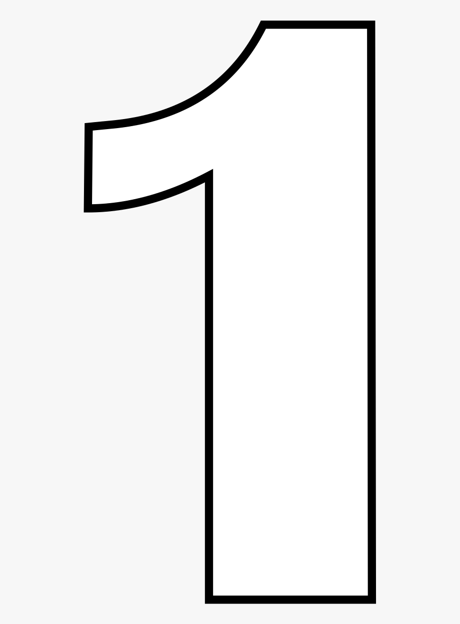 printable-number-1-outline