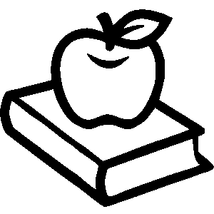 Book black and white apple black white apple and clipart page 1.