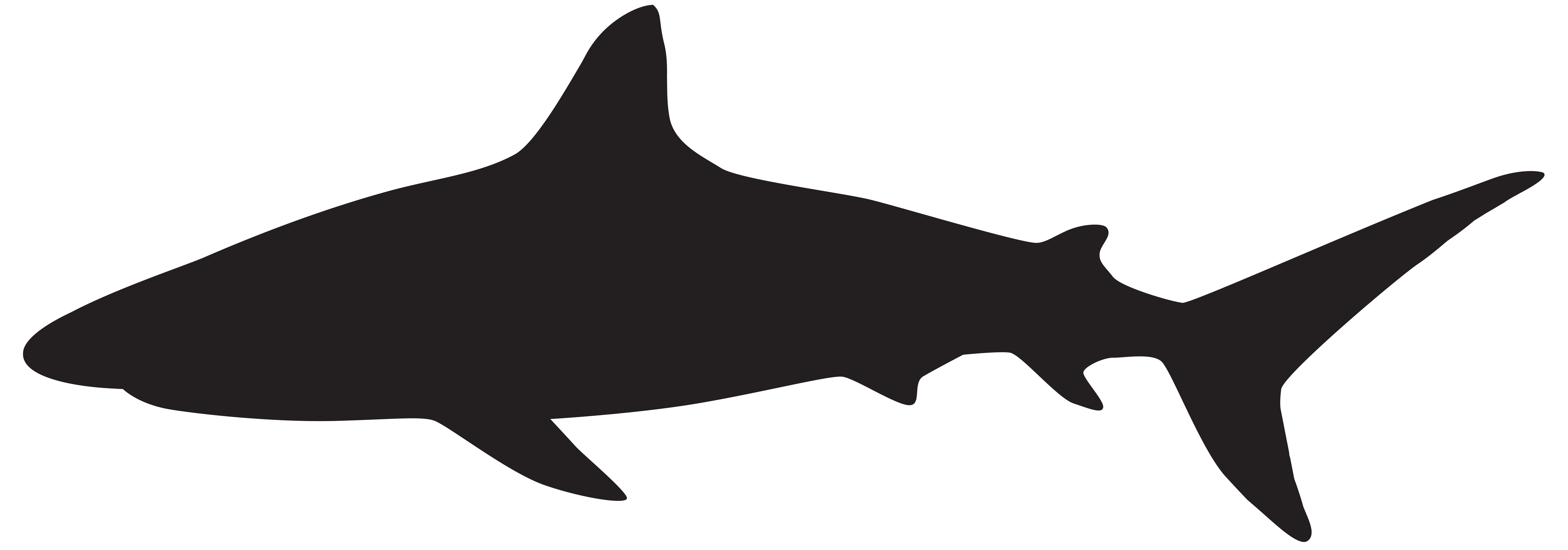 Great white shark Silhouette Clip art.