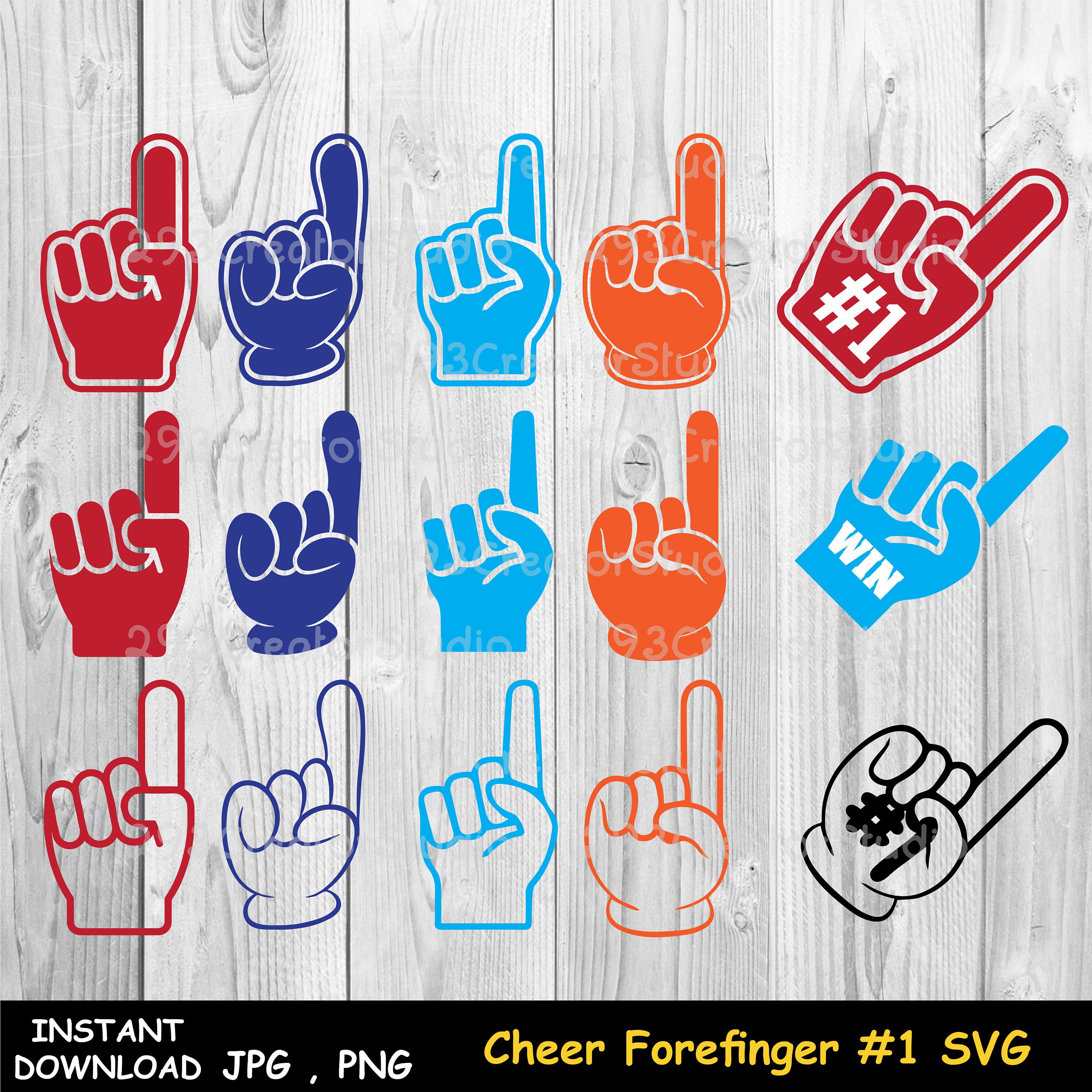 Foam finger SVG Foam finger #1 Foam Finger Clipart Cheer.