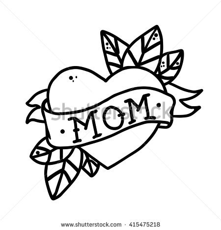 1 heart mom tattoo clipart images gallery for Free Download.
