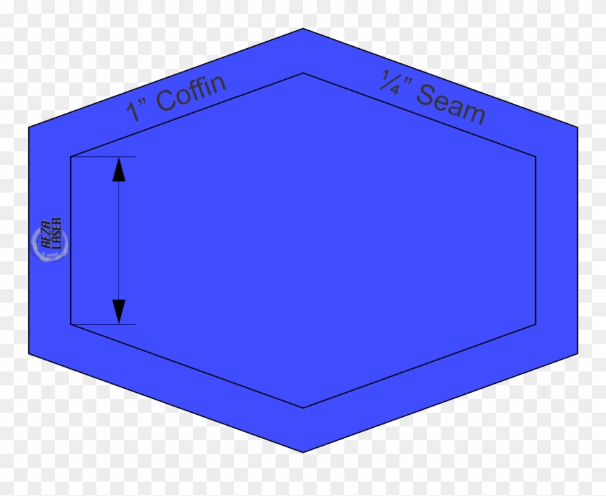 Hexagon Stretched 1″ Inch Acrylic Template Solid With.