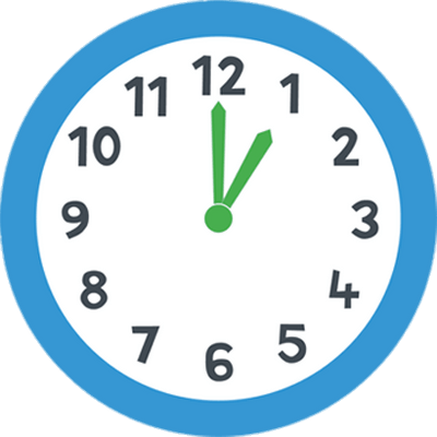 One O\'clock Blue Clock transparent PNG.