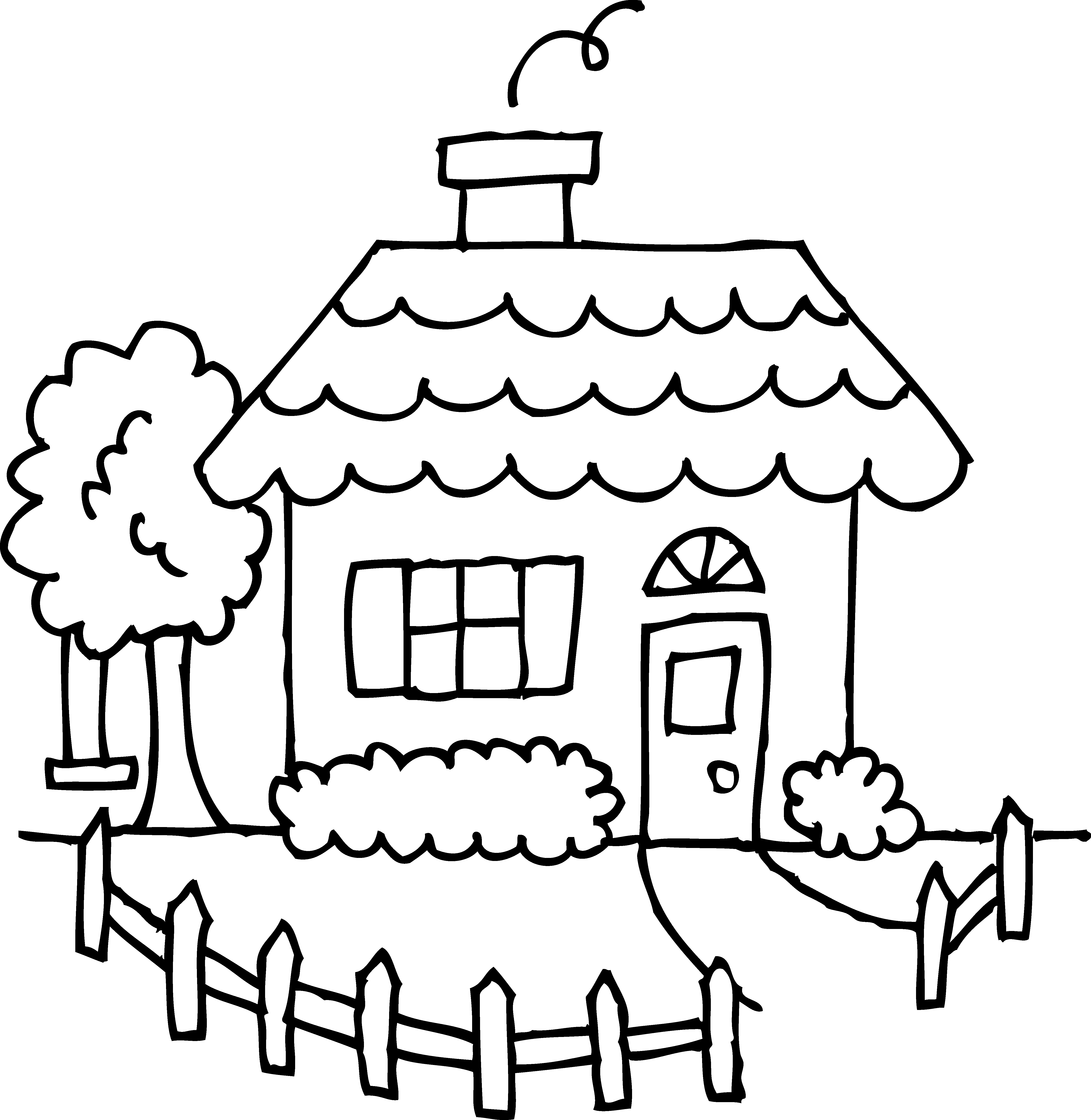 School yard clipart black and white.