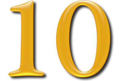 10 Numbers Icon Clipart.
