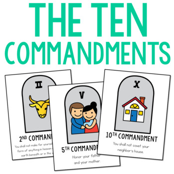 10 Commandments Clip Art & Worksheets.