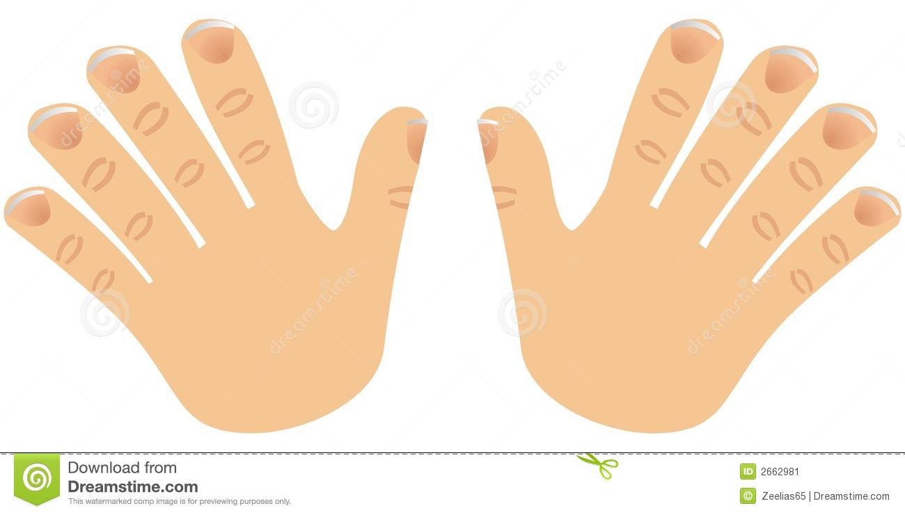10 Fingers Clipart.