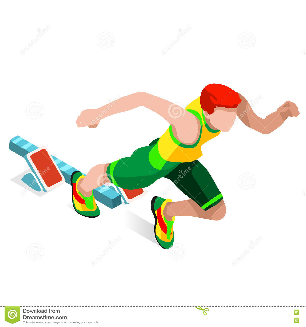 100 m run clipart