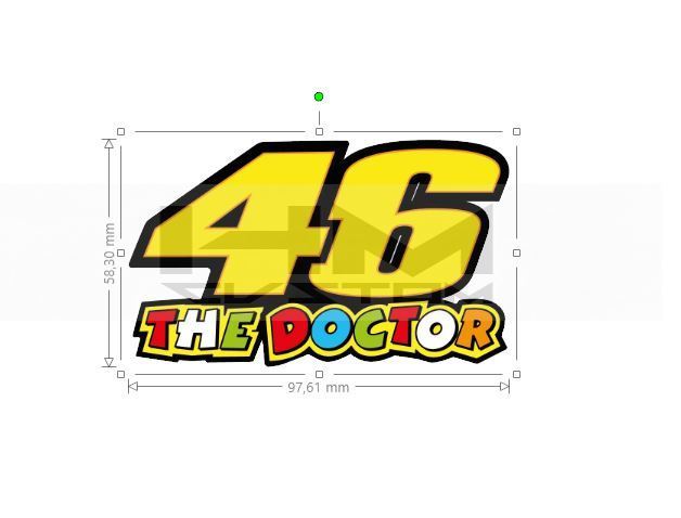 46 Valentino Rossi The Doctor Vinil Sticker.