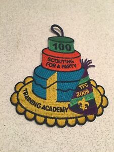 Details about Boy Scout 100 Years of Scouting For a party training academy  patch/button hanger.