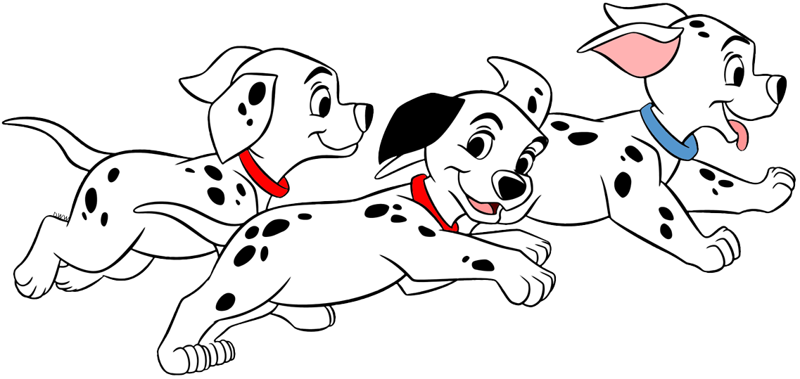 101 Dalmatians Puppies Clip Art.