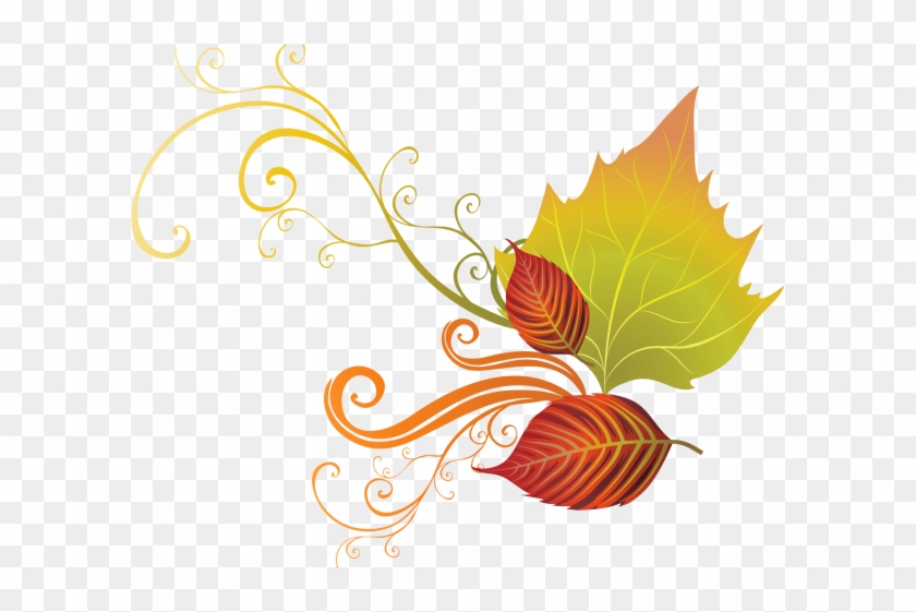 Autumn Leaves Clipart Corner Border.