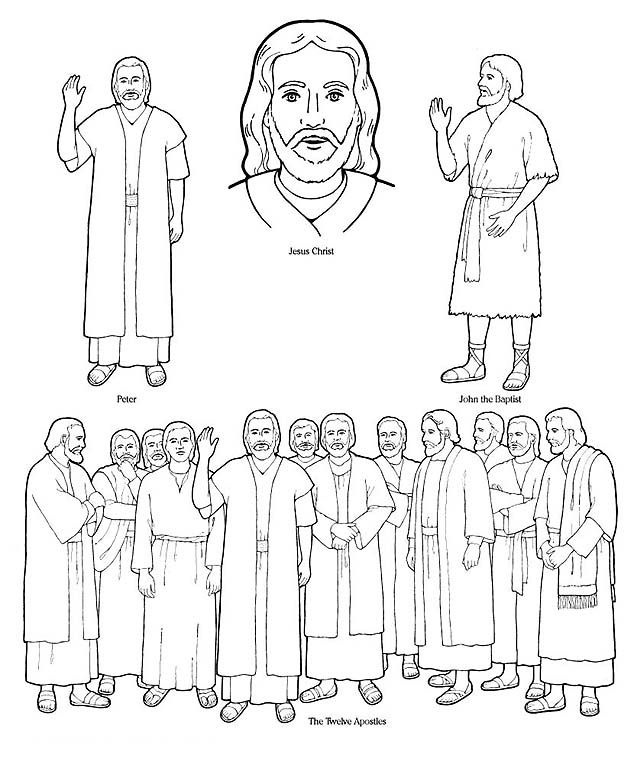 free lds clipart to color for primary children.