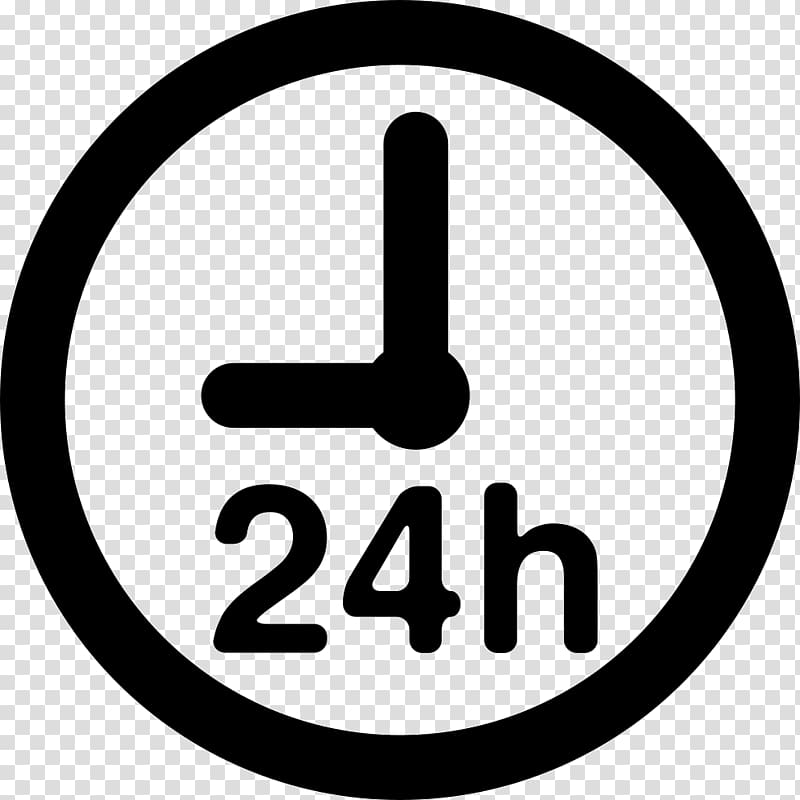 24hour Clock transparent background PNG cliparts free.