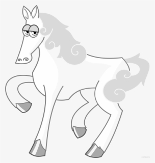 Free White Horse Clip Art with No Background.