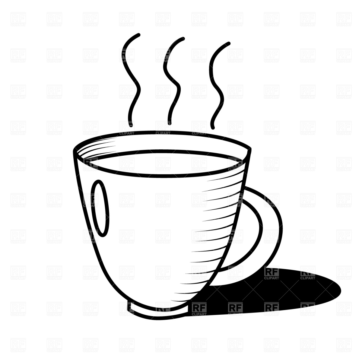 Cup of hot coffee Vector Image #1550.