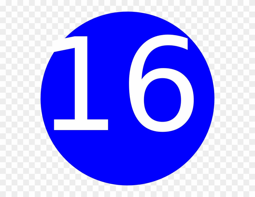 Number 16 Transparent Background Clipart (#121471).